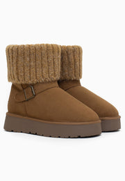 Bottines à plateforme Kylie Camel