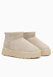 Bottines à plateforme Milli Blanc cassé