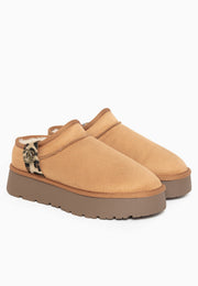 Bottines à plateforme Edila Camel