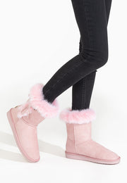 Bottines Mi-mollet Chuckson Rose