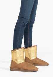 Bottines Mi-mollet Clane Camel